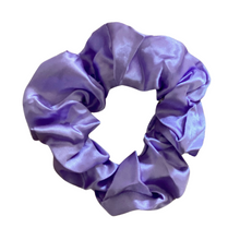 Load image into Gallery viewer, pure purple hair scrunchie- hair elastic- hair care
