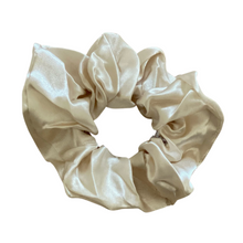 Load image into Gallery viewer, Beige hair tie- silk scrunchies set- affordable pricing
